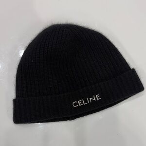 Celine Black Knit Hat
